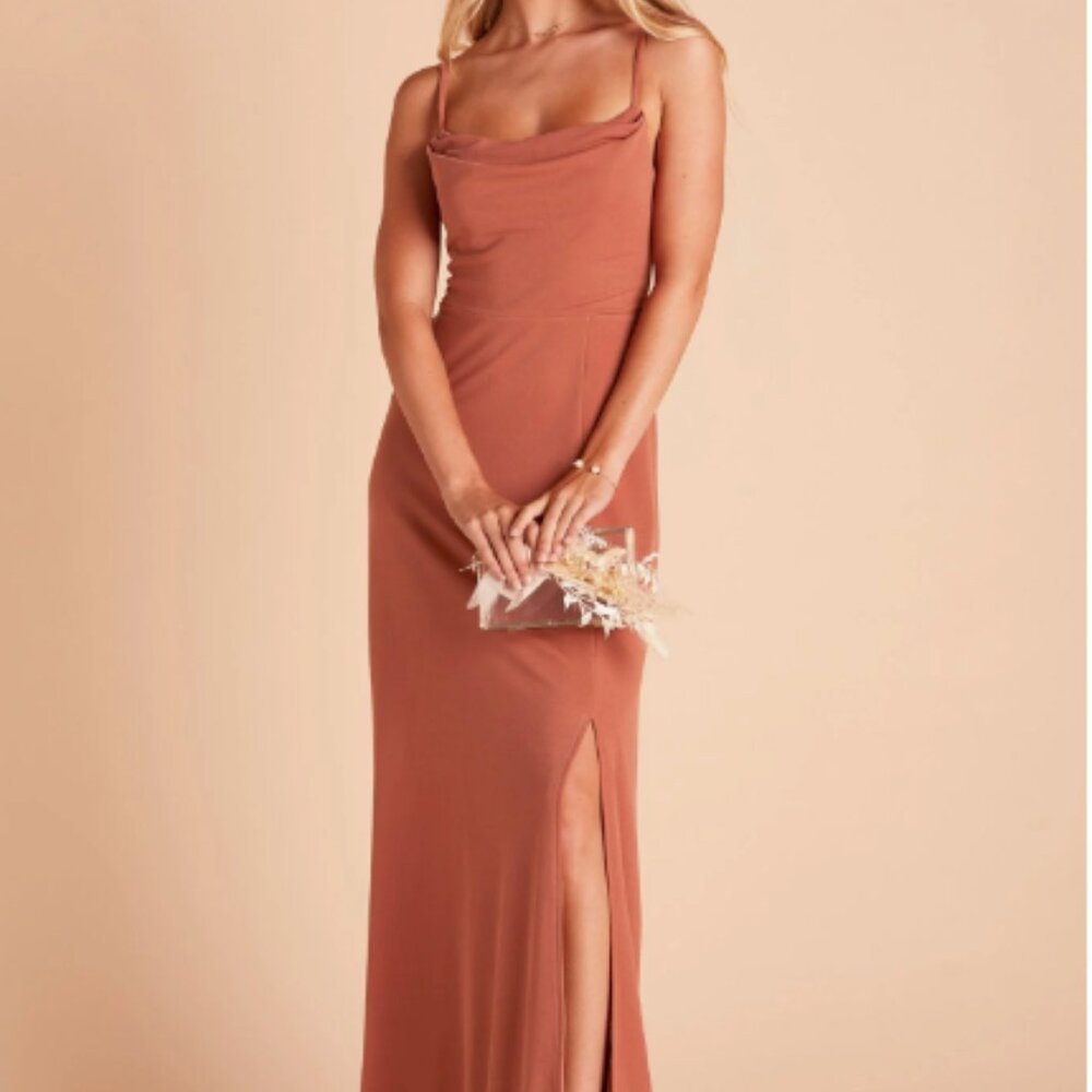 Birdy Grey "Ash" Crepe Terracotta Maxi Dress